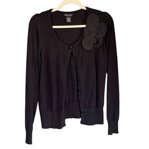 B7 Audrey &‎ Grace Floral Cardigan Sweater Size Large